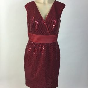 Alfred Angelo CLARET Formal Red Sequins Dress 12